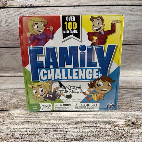 Family Challenge Board Game Spin Master 100 Mini Games Family Night - Picture 1 of 2